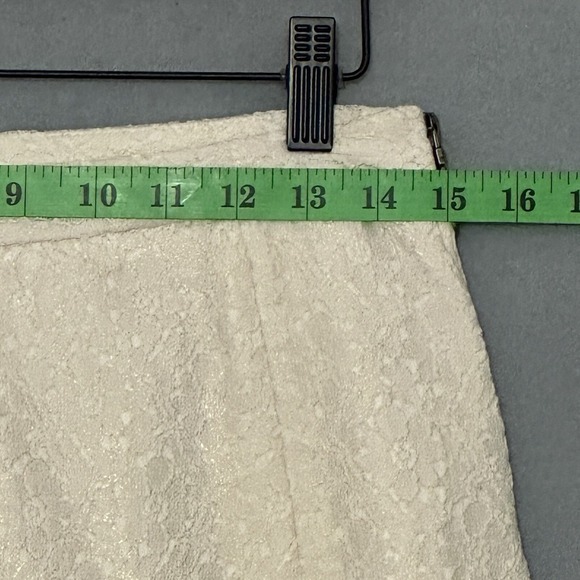 Vince Camuto Womens Skirt 2 Ivory Lace Mini Classic Occassion Feminine Coquette - Picture 8 of 12